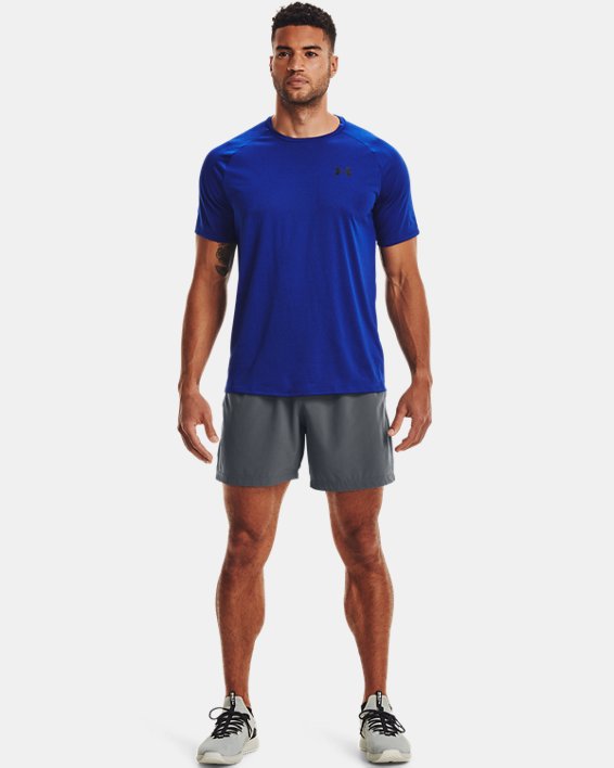 Men's UA Tech™ 2.0 Short Sleeve T-Shirt, Blue, pdpMainDesktop image number 3
